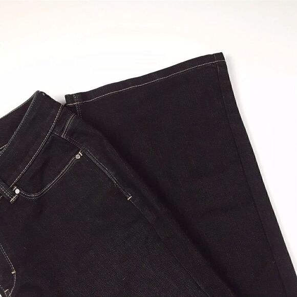 WHBM Size 4R Contour Flare Leg Black Wash Denim Jeans Embellished Bling Pockets - Picture 7 of 9